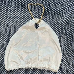 Chic White Halter Camisole